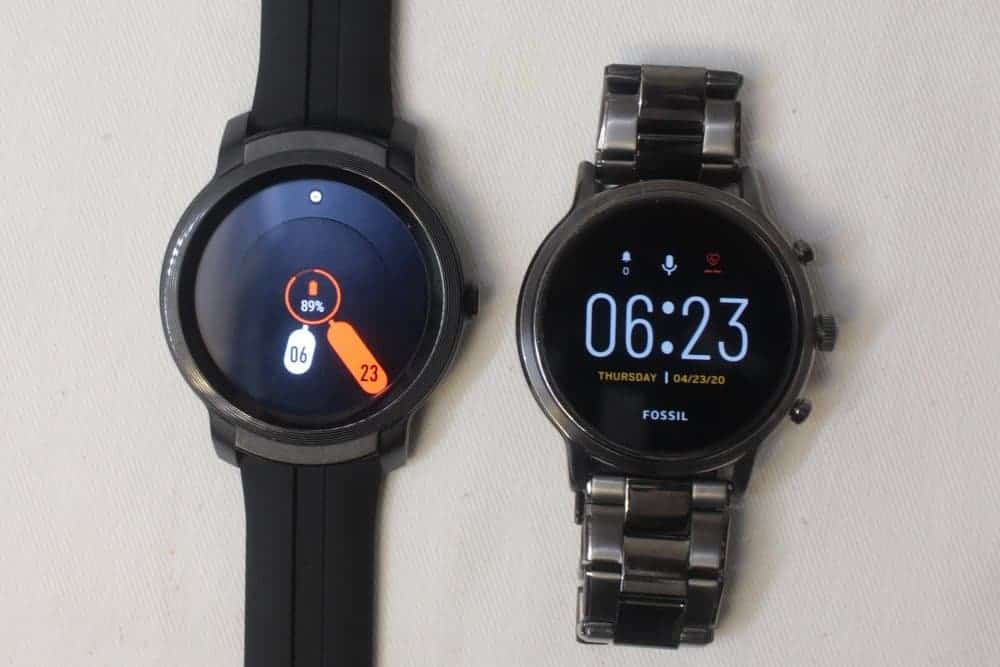 Comparaison deux d'excellentes montres : Ticwatch E3 vs Fossil Gen 5 Carlyle